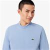LACOSTE FLEECE CREW NECK SWEATSHIRT - BLUE