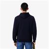 LACOSTE FLEECE HOODIE - NAVY