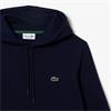 LACOSTE FLEECE HOODIE - NAVY