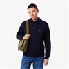 LACOSTE FLEECE HOODIE - NAVY