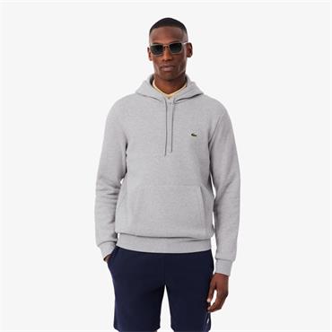 LACOSTE FLEECE HOODIE - GREY
