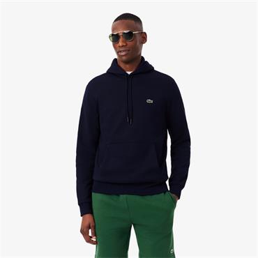 LACOSTE FLEECE HOODIE - NAVY