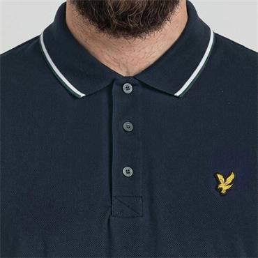 LYLE&SCOTT TIPPED POLO SHIRT - NAVY