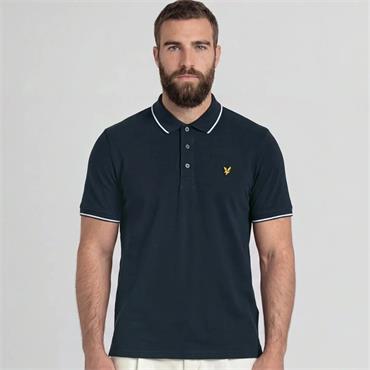 LYLE&SCOTT TIPPED POLO SHIRT - NAVY