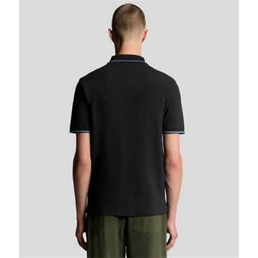 LYLE&SCOTT TIPPED POLO SHIRT - BLACK