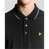 LYLE&SCOTT TIPPED POLO SHIRT - BLACK