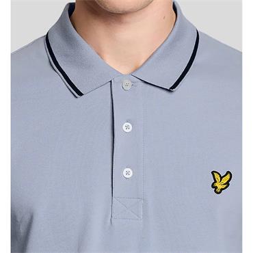 LYLE&SCOTT TIPPED POLO SHIRT - BLUE
