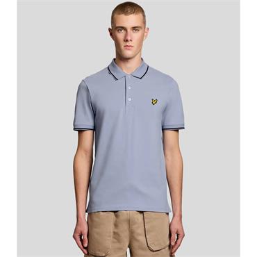 LYLE&SCOTT TIPPED POLO SHIRT - BLUE