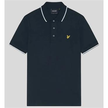 LYLE&SCOTT TIPPED POLO SHIRT - NAVY