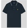 LYLE&SCOTT TIPPED POLO SHIRT - NAVY