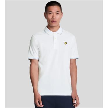 LYLE&SCOTT TIPPED POLO SHIRT - WHITE