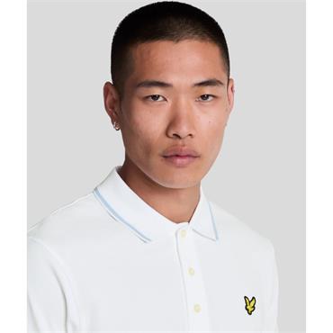 LYLE&SCOTT TIPPED POLO SHIRT - WHITE