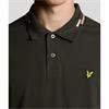 LYLE&SCOTT STRIPED TIPPED POLO SHIRT - GREY