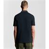 LYLE&SCOTT STRIPED TIPPED POLO SHIRT - NAVY