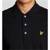 LYLE&SCOTT FINE SLUB POLO SHIRT - BLACK