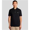 LYLE&SCOTT FINE SLUB POLO SHIRT - BLACK