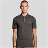 LYLE&SCOTT FINE SLUB POLO SHIRT - GREY