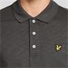 LYLE&SCOTT FINE SLUB POLO SHIRT - GREY