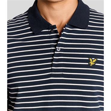 LYLE&SCOTT PIQUE BRETON POLO SHIRT - NAVY