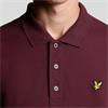 LYLE&SCOTT COTTON POLO SHIRT - BURGUNDY