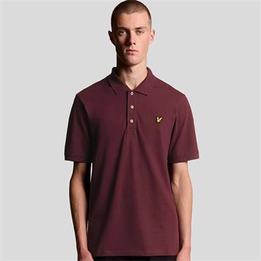 LYLE&SCOTT COTTON POLO SHIRT - BURGUNDY