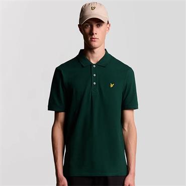 LYLE&SCOTT COTTON POLO SHIRT - GREEN