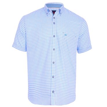 ANDRE BARROW SHORT SLEEVE SHIRT - BLUE