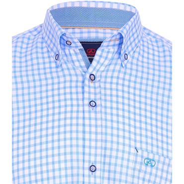 ANDRE BARROW SHORT SLEEVE SHIRT - BLUE