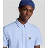 LYLE&SCOTT SHORT SLEEVE OXFORD SHIRT - BLUE