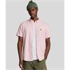 LYLE&SCOTT SHORT SLEEVE OXFORD SHIRT - PINK