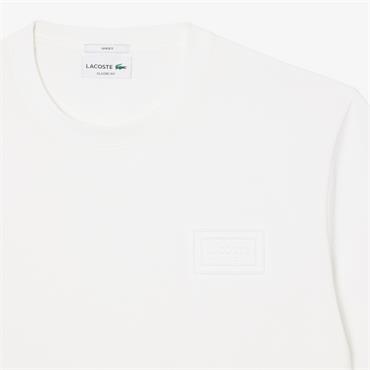 LACOSTE EMBOSSED BRANDING JERSEY T-SHIRT - WHITE