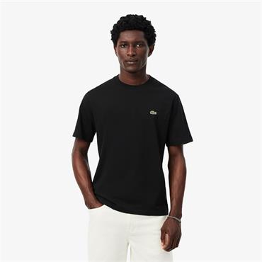 LACOSTE COTTON T-SHIRT - BLACK