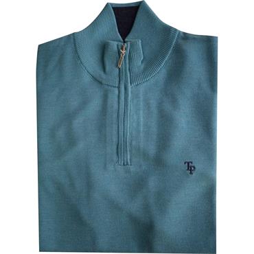 TOM PENN 1/4 ZIP - TURQUOISE