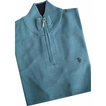 TOM PENN 1/4 ZIP - TURQUOISE
