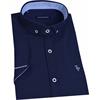 TOM PENN SHORT SLEEVE OXFORD SHIRT - NAVY