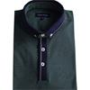 TOM PENN KNITTED COLLAR POLO SHIRT - GREEN