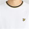 LYLE&SCOTT TIPPED TRACK T-SHIRT - WHITE