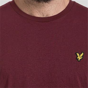 LYLE&SCOTT COTTON CREW NECK T-SHIRT - BURGUNDY