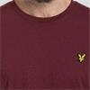 LYLE&SCOTT COTTON CREW NECK T-SHIRT - BURGUNDY