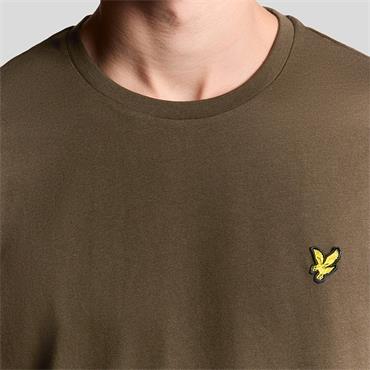 LYLE&SCOTT COTTON CREW NECK T-SHIRT - OLIVE