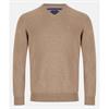 ANDRE VALENCIA V-NECK JUMPER - BEIGE