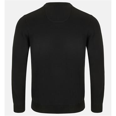 ANDRE VALENCIA V-NECK JUMPER - BLACK
