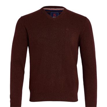 ANDRE VALENCIA V-NECK JUMPER - BROWN