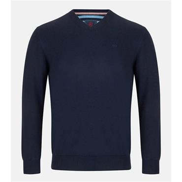 ANDRE VALENCIA V-NECK JUMPER - NAVY