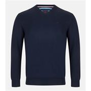 ANDRE VALENCIA V-NECK JUMPER - NAVY