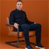 BOWE TAILORING WHITE LS POLO SHIRT - DARK NAVY