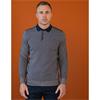 BOWE TAILORING WHITE LS POLO SHIRT - NAVY