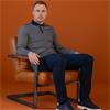 BOWE TAILORING WHITE LS POLO SHIRT - NAVY