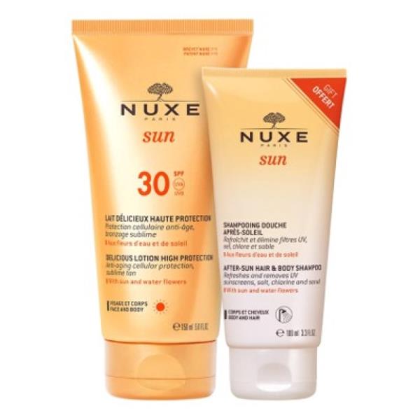 Nuxe Sun Melting Lotion SPF50 150ml + AfterSun Hair & Body Shampoo