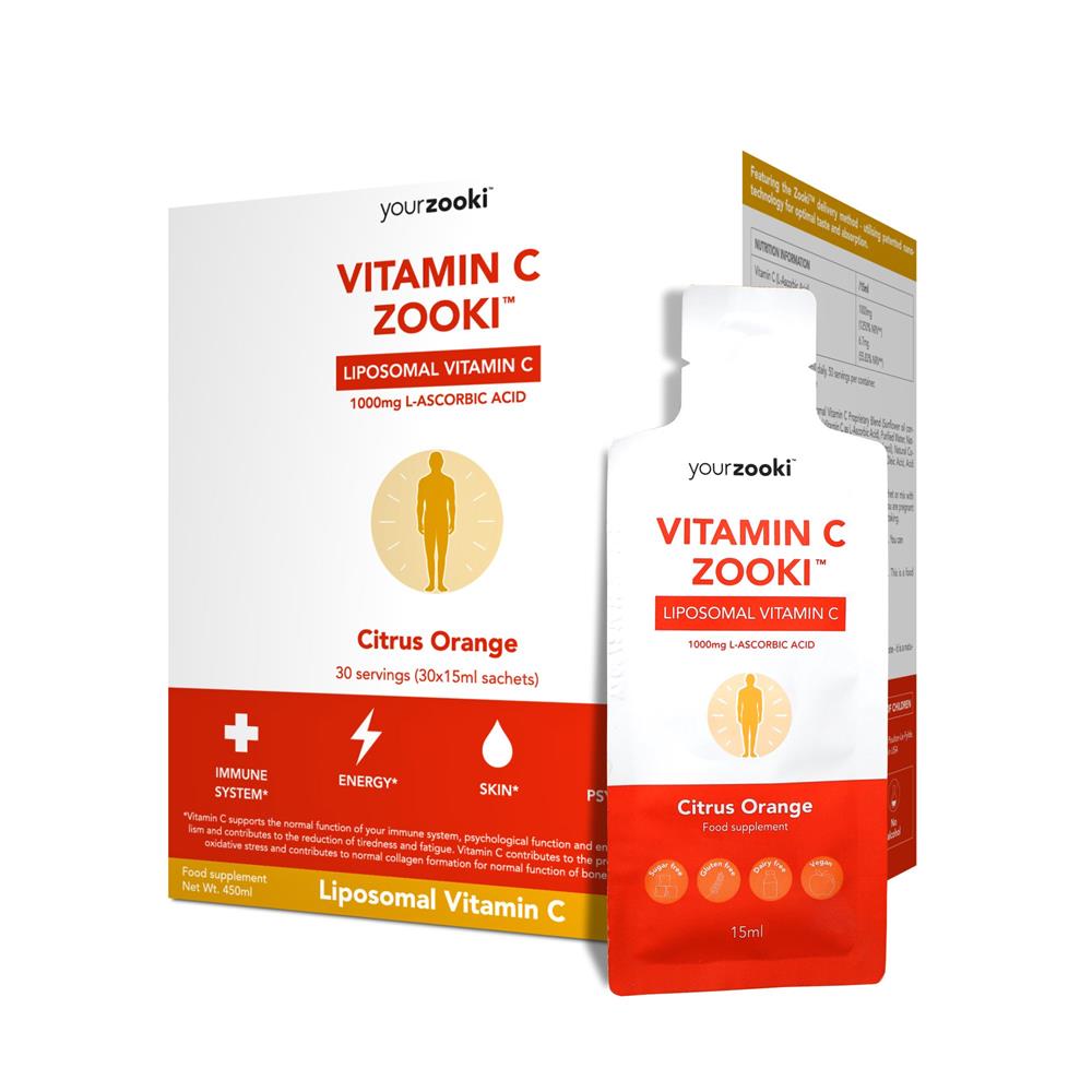 Liposomal YourZooki Vitamin C 30 (1000mg) Sachets McGorisks Pharmacy